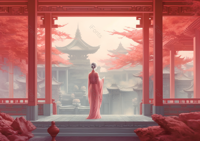 中国风古代汉服美女背景,插画/手绘图,插画/手绘图库,插画/手绘图下载,插画/手绘